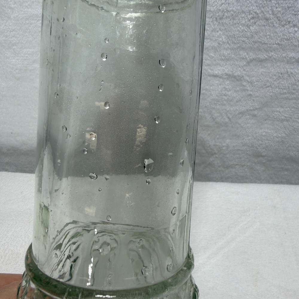 Williams Sonoma Clear Glass Hobnail Ribbed Decorative Bottle Cruet - Picture 2 of 9